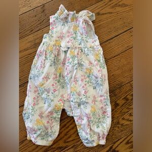 Little me baby outfit onesie 6 months floral summer spring